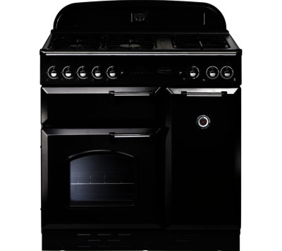 RANGEMASTER  Classic 90 Gas Range Cooker - Black & Chrome